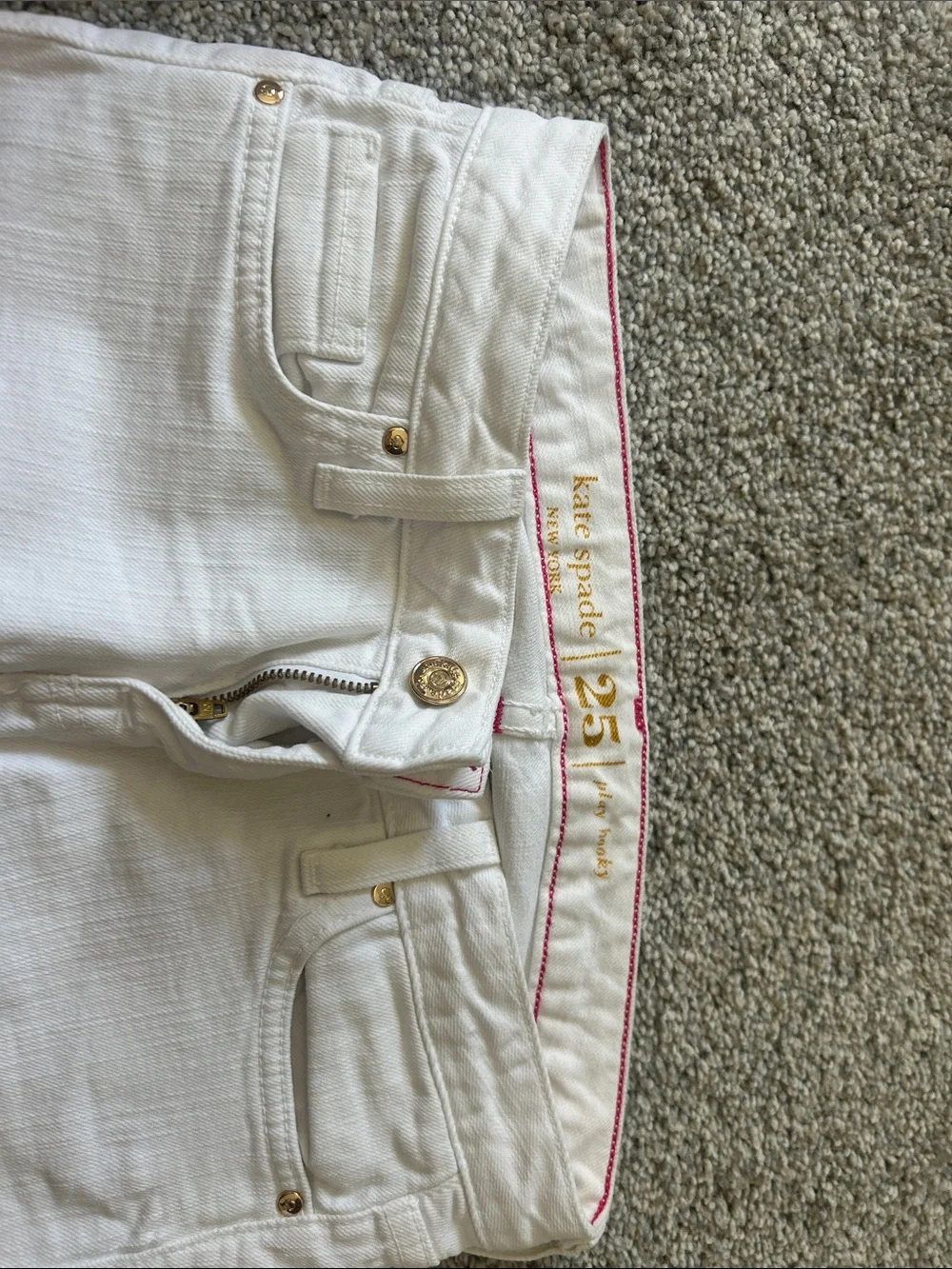Kate Spade Women's White Straight-Leg Jeans size 25